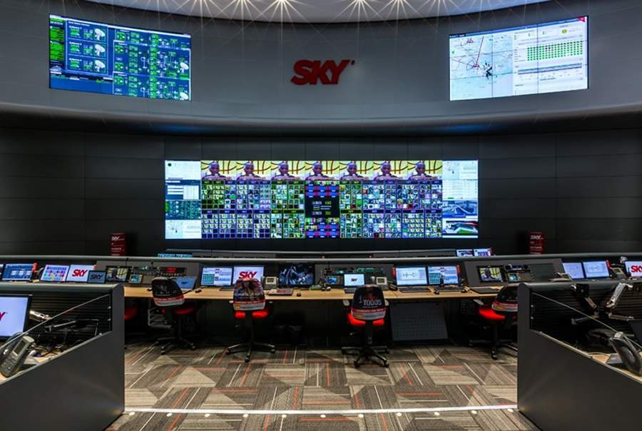 Centro de transmissão da SKY - Crédito foto: divulgação