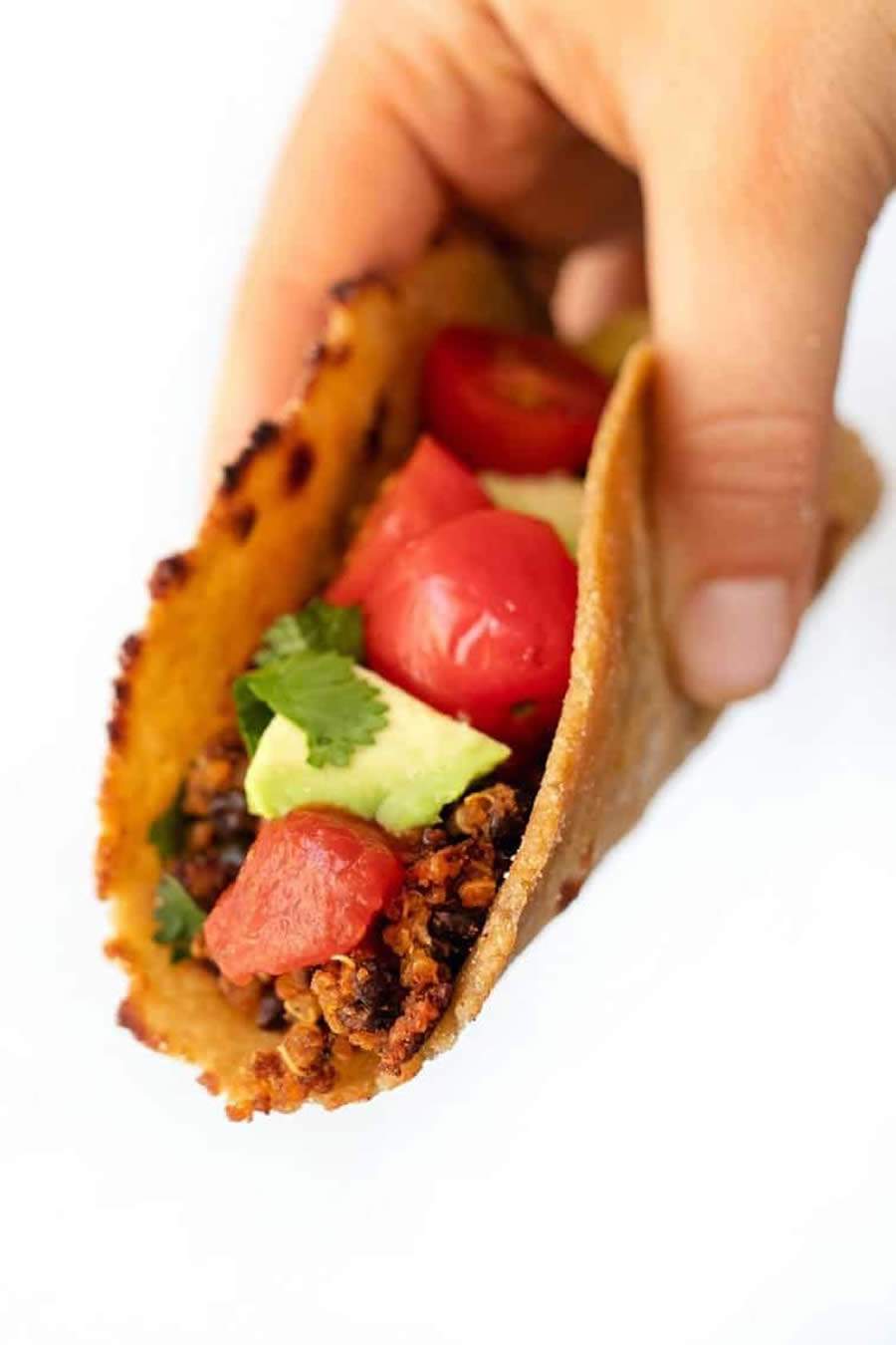 Tacos com quinoa, lentilha e carne vegetal - Créditos: Divulgação