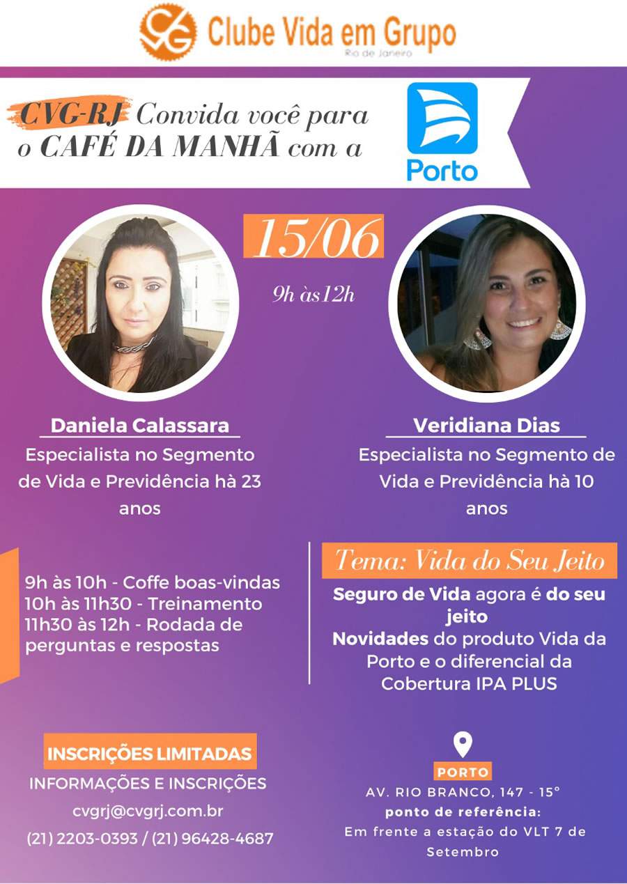 CVG-RJ promove “Café da Manhã com a Porto”