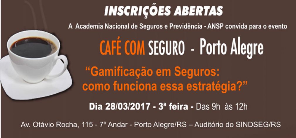 Gamificação em Seguros será tema do Café com Seguro em Porto Alegre