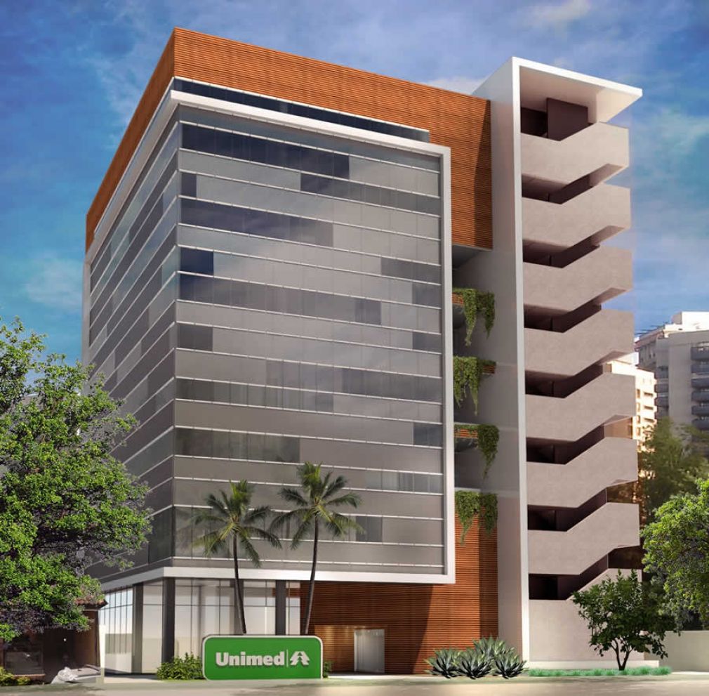 Novo edifício Unimed Santos, previsto para ser inaugurado em 2019
