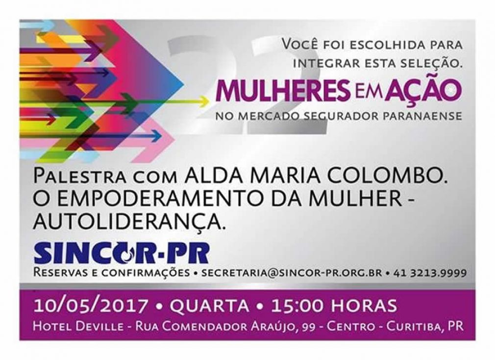 Sincor-PR realiza dia 10 em Curitiba nova edição do &quot;Mulheres em Ação&quot;