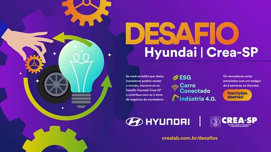 Hyundai e Crea-SP lançam desafio que premia estudantes com estágio de verão