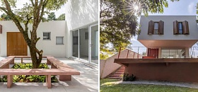   No coração da casa projetada pelo arquiteto Raphael Wittmann, uma imponente árvore Jacarandá dá forma ao pátio central, em torno do qual toda a residência se organiza | Projeto Rawi Arquitetura | Fotos: Rafael Renzo