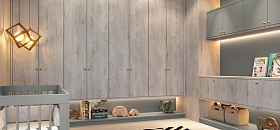 Vitória-régia | Aplicado nos armários e berço | Crédito: Divulgação Placas do Brasil