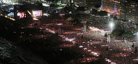 Marcos de Paula Prefeitura do Rio Vista da praia de Copacabana durante o show da cantora Shakira