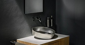 Cuba com o exclusivo material da LAUFEN Vitreon Steel, em Dark Iron - Foto Divulgação LAUFEN