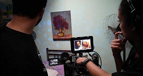 Cena da produção do curta-metragem “Omin”, de 2025 | Crédito: Yuri Silvestre e Karen Izuno