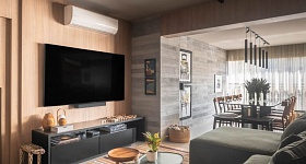  As cortinas blackout são uma ótima opção para quem tem problemas na hora dormir ou apenas não gosta do reflexo da luz na televisão no meio do filme. A escolha é versátil e eficaz para quem busca conforto e funcionalidade sem abrir mão do estilo | Projeto da Dantas & Passos Arquitetura | Foto: Henrique Ribeiro