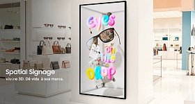   Spatial Signage, da Samsung, traz imagens em 3D sem óculos a partir de imagens em 2D. Imagem meramente ilustrativa.