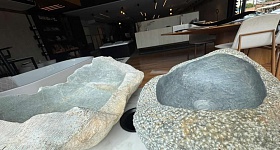     Cubas esculpidas em pedra natural: toque de exclusividade para projetos mais rústicos - Divulgação