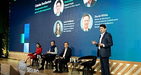 CEO da Allianz Brasil, Eduard Folch Rue, na abertura do painel Cidades resilientes: planejamento urbano para um clima imprevisível