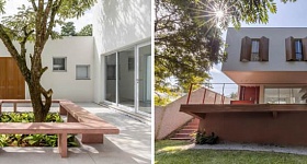   No coração da casa projetada pelo arquiteto Raphael Wittmann, uma imponente árvore Jacarandá dá forma ao pátio central, em torno do qual toda a residência se organiza | Projeto Rawi Arquitetura | Fotos: Rafael Renzo