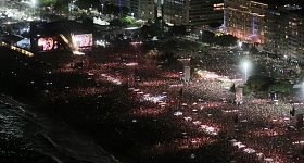 Marcos de Paula Prefeitura do Rio Vista da praia de Copacabana durante o show da cantora Shakira