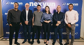     Weslley Corrêa, Alexandre Franco, André Beraldo, Júlia Costa, Leonardo Falcão e Darjan Duarte: equipe que lidera a Nexyun