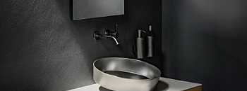 Cuba com o exclusivo material da LAUFEN Vitreon Steel, em Dark Iron - Foto Divulgação LAUFEN