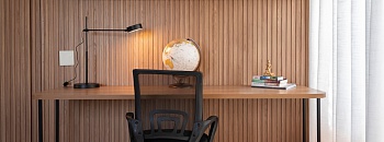 Luminária Basic, com iluminação focal, da Yamamura Collection | Projeto de Studio 19 Arquitetura e foto de Emerson Rodrigues
