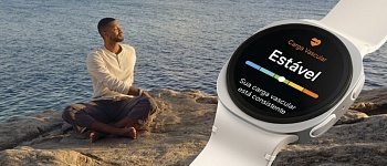 O recurso Carga Vascular classifica os resultados em uma escala de cinco níveis de intensidade no Galaxy Watch8 | Imagem meramente ilustrativa