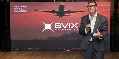 Edson Calheiros, presidente da BVIX, durante a celebração dos dois anos da seguradora e do lançamento do Seguro BVIX Viagem – Crédito: Antranik Photos