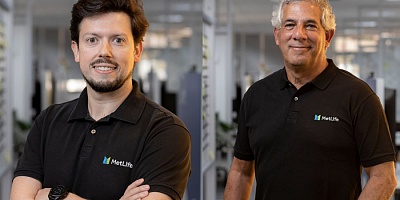  À esquerda, Thiago Alberti, diretor de Produtos e Pricing da MetLife; à direita, Ramon Gomez, vice-presidente comercial da MetLife. - divulgação