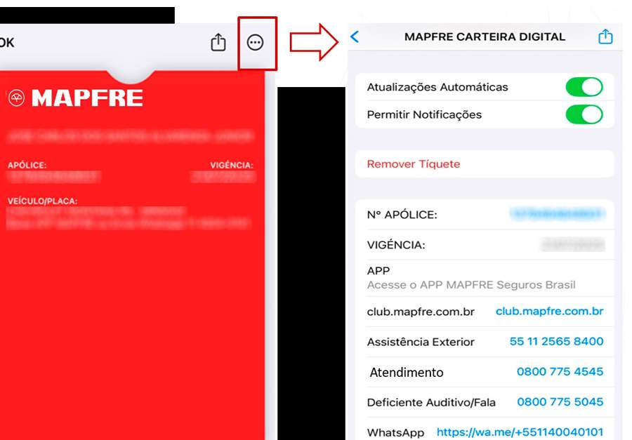 Exemplo da nova interface digital para as ap&oacute;lices da MAPFRE