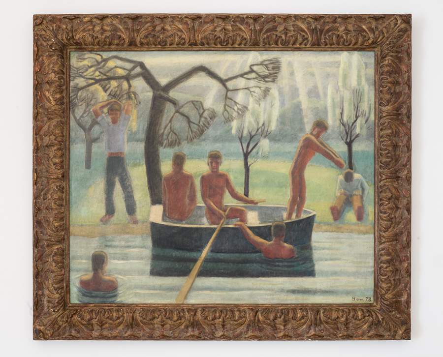   Antonio Gomide, &ldquo;Banhistas&rdquo;, 1928, &oacute;leo s/ tela, 91 x 105 cm.