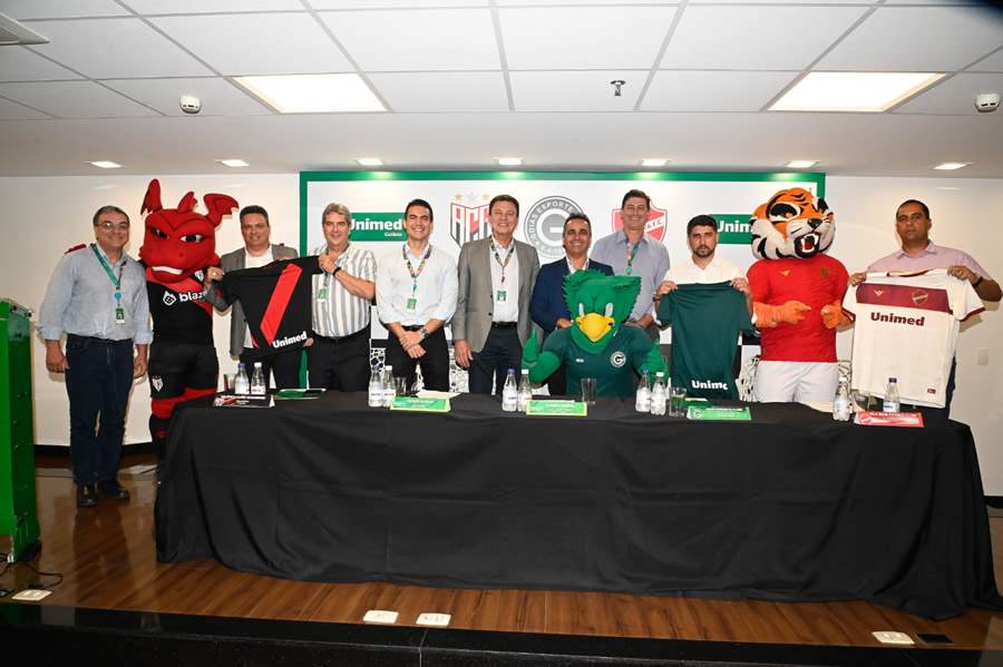 Cooperativa de Trabalho M&eacute;dico renovou apoio aos tr&ecirc;s principais times de futebol de Goi&aacute;s