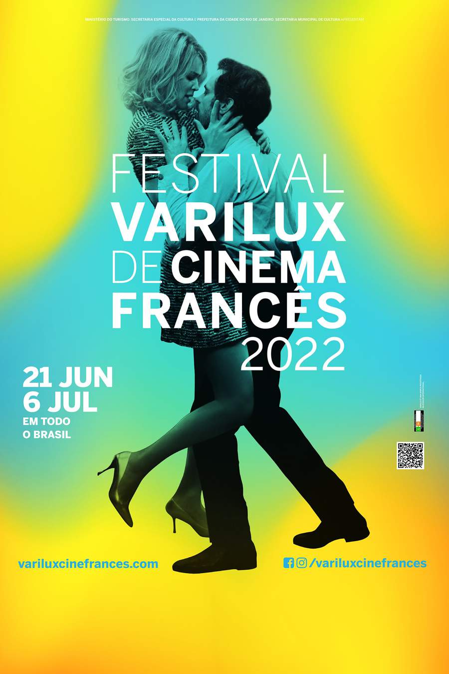 Virginie Efira e Romain Duris estampam cartaz da edição 2022 do Festival Varilux de Cinema Francês