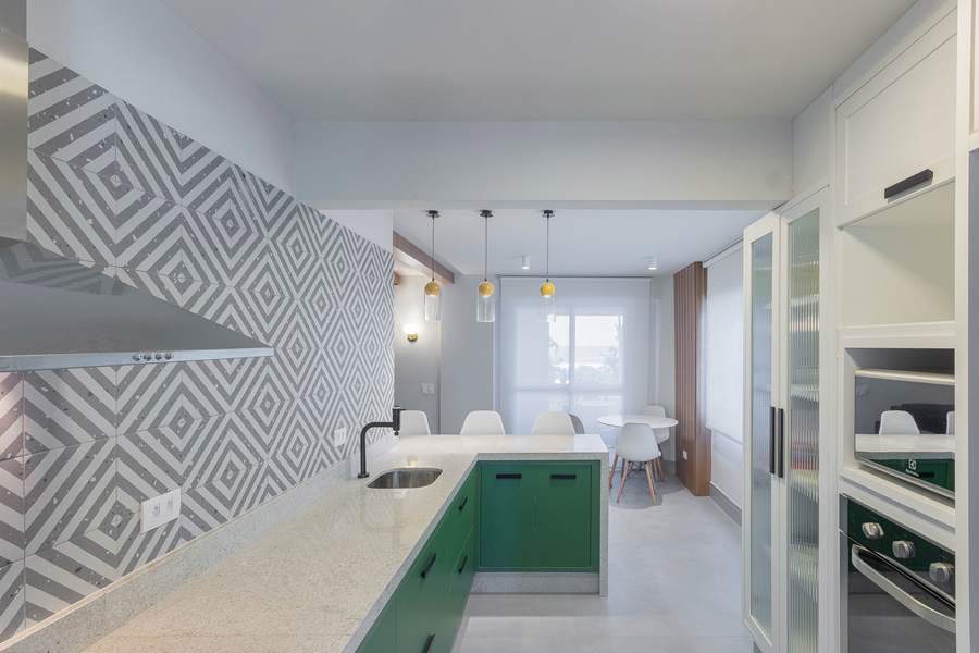 Tons Brancos e verdes em tend&ecirc;ncia - projeto de Karolinna Venturi- foto por Bruno Luis Frezze Meireles