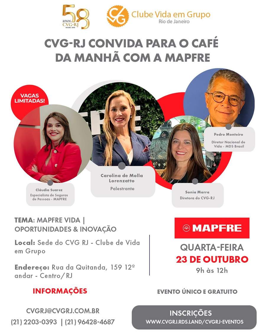 CVG-RJ convida para caf&eacute; da manh&atilde; com a MAPFRE Seguros