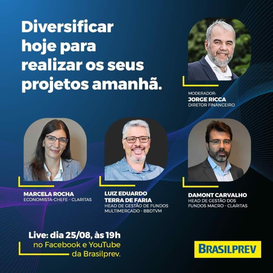 Brasilprev realiza live sobre diversifica&ccedil;&atilde;o e estrat&eacute;gias multimercado em previd&ecirc;ncia privada