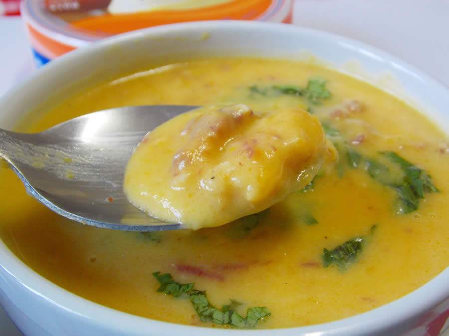 Sopa de ab&oacute;bora com carne seca paineira e requeij&atilde;o REGINA 