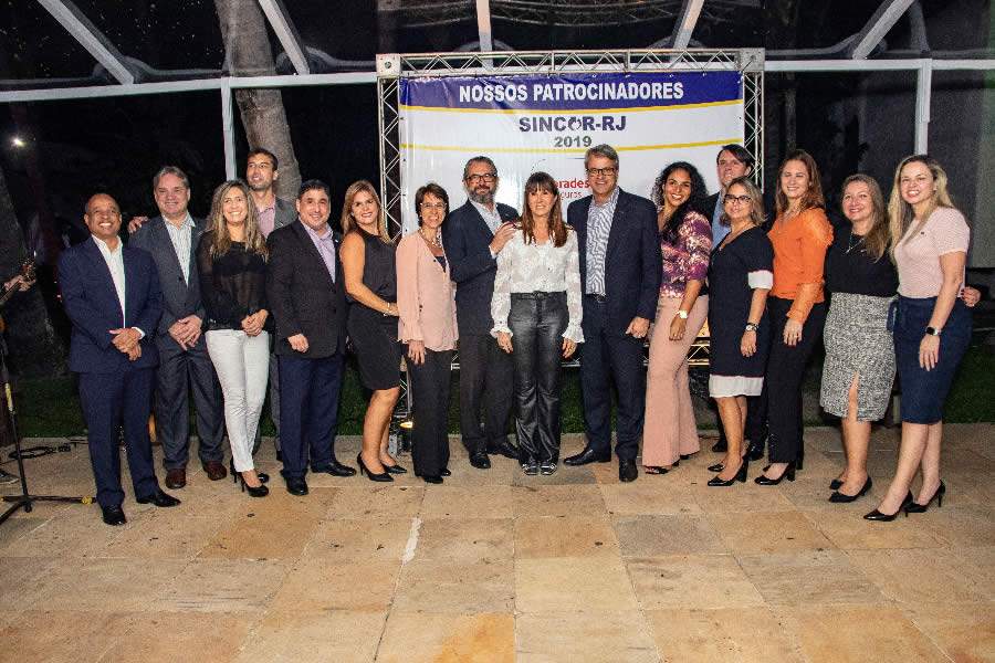 Time comercial da SulAm&eacute;rica, durante o jantar de homenagem aos corretores do Sincor-RJ
