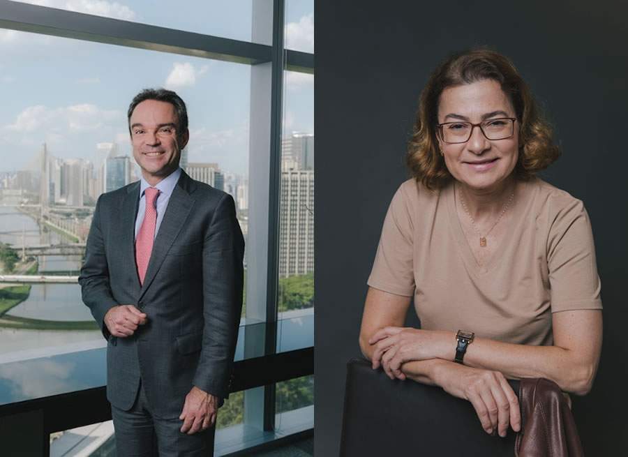 Felipe Nascimento, CEO da MAPFRE Brasil, e Fátima Lima, diretora de Sustentabilidade da MAPFRE