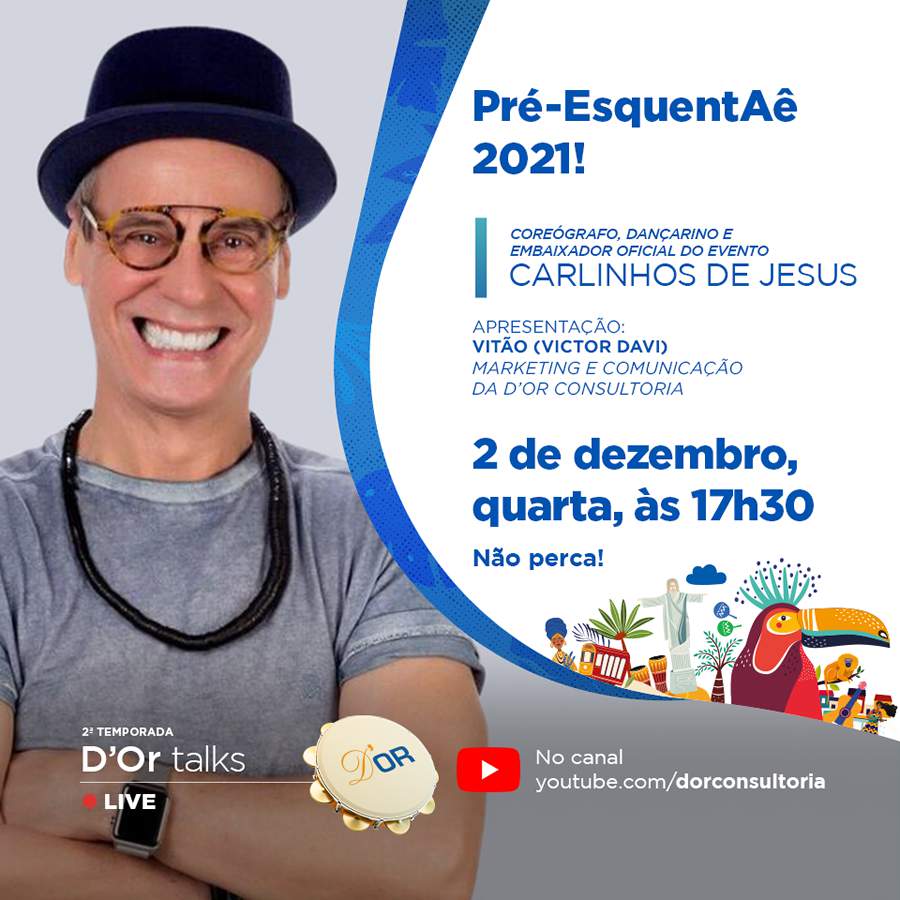 Carlinhos de Jesus traz o samba no p&eacute; no &uacute;ltimo epis&oacute;dio da segunda temporada do D&rsquo;Or Talks