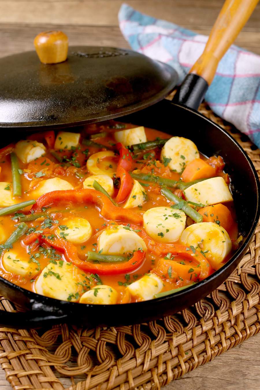 Moqueca de Pupunha e Vegetais