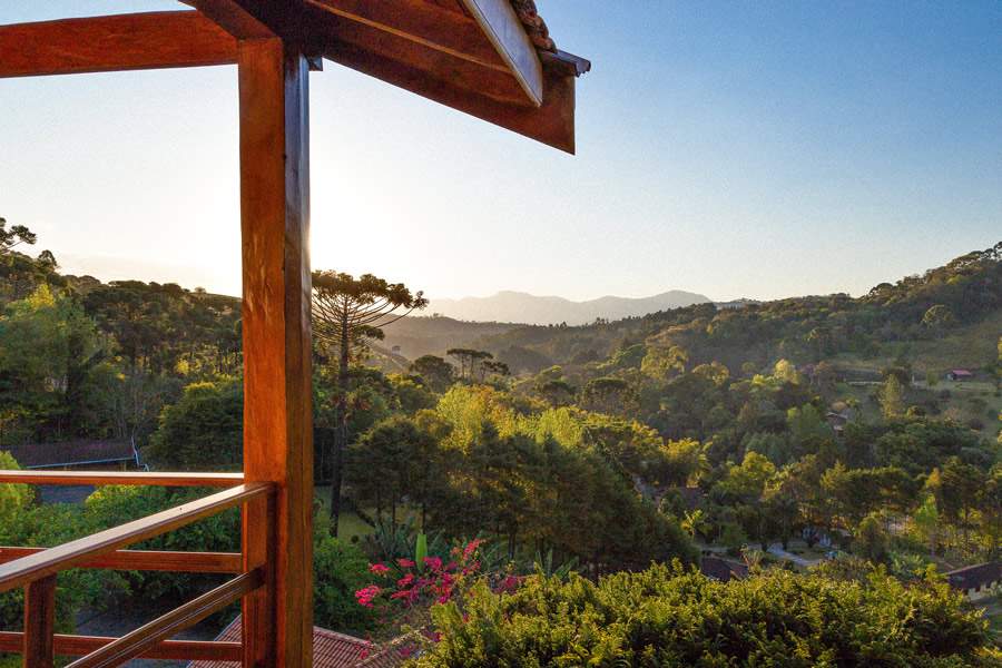 Vista de um dos chalés da Pousada Quatro Estações de Pinhal - Divulgação Pousada Quatro Estações de Pinhal