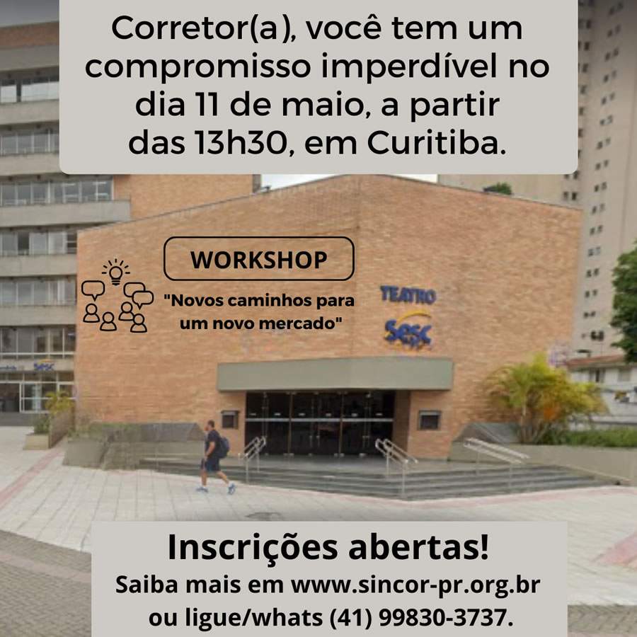 Primeiro workshop do Sincor-PR ser&aacute; dia 11 de maio, em Curitiba, no Sesc da Esquina