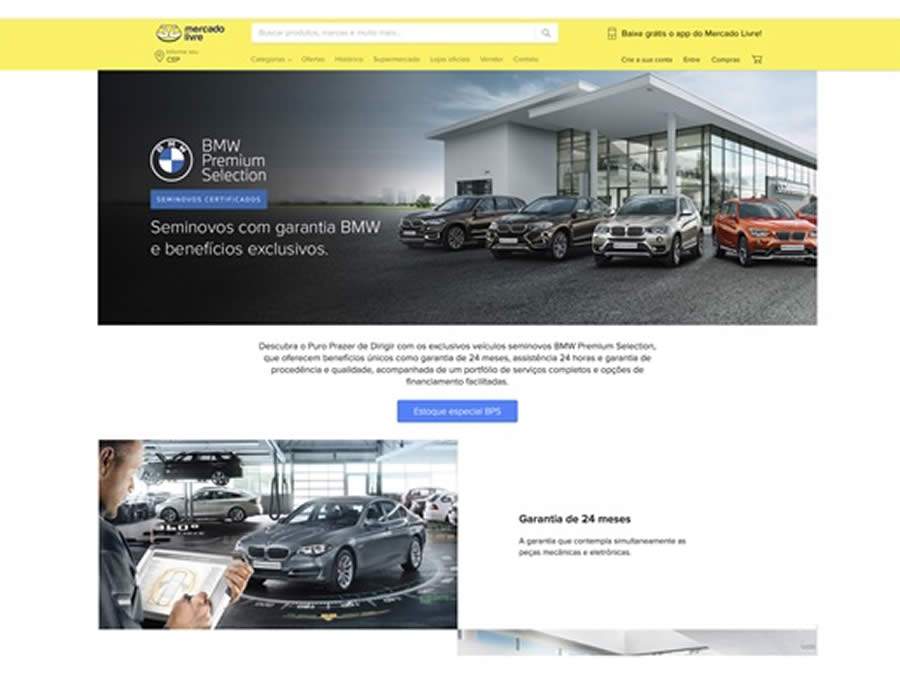 BMW Group Brasil abre a primeira loja oficial de veículos no Mercado Livre