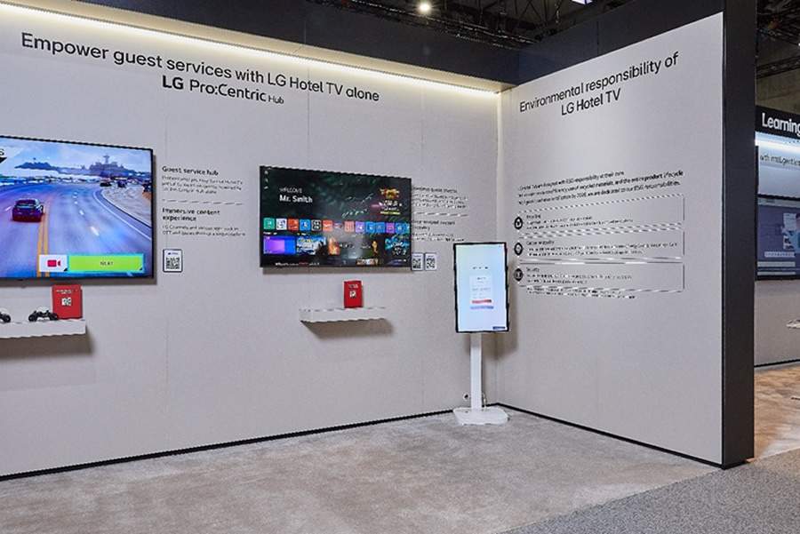 LG expande na ISE 2026 o conceito de experi&ecirc;ncia do h&oacute;spede para al&eacute;m do quarto com seu ecossistema de solu&ccedil;&otilde;es integradas