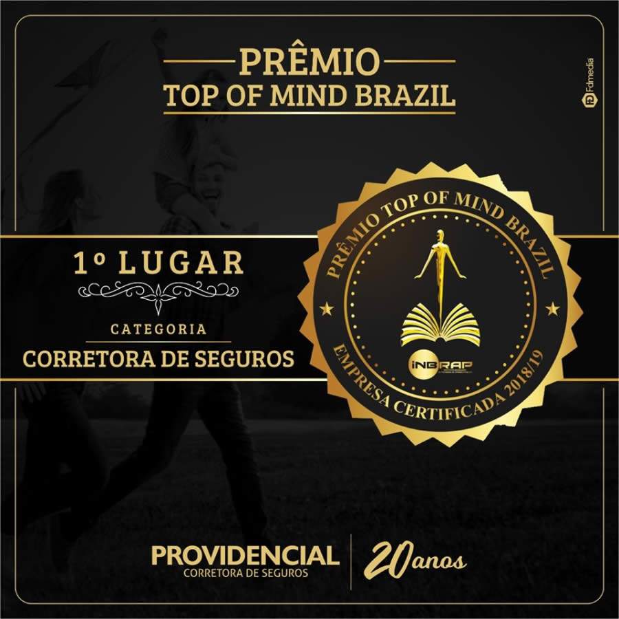 Corretora da Bahia recebe Pr&ecirc;mio Top of Mind Brasil 2018/2019