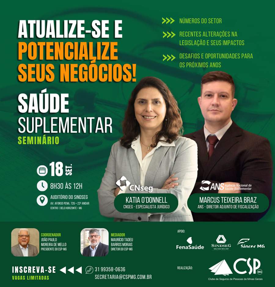 CSP-MG realiza semin&aacute;rio para debater desafios e oportunidades da Sa&uacute;de Suplementar