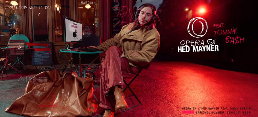 Opera GX e Hed Mayner revelam bolsa gigante para PC gamer na Paris Fashion Week