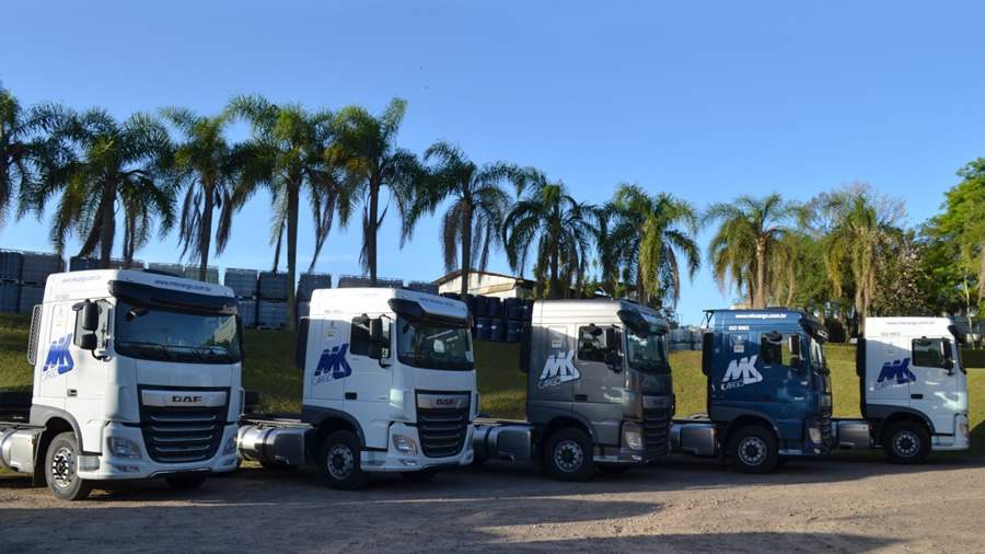 Caminh&otilde;es DAF XF da transportadora MK Cargo - cr&eacute;dito: Divulga&ccedil;&atilde;o/DAF