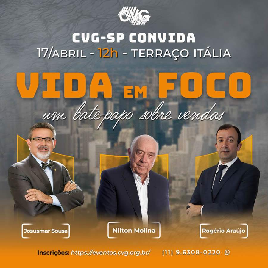 CVG-SP reunir&aacute; em evento tr&ecirc;s dos maiores especialistas em venda de seguro de vida