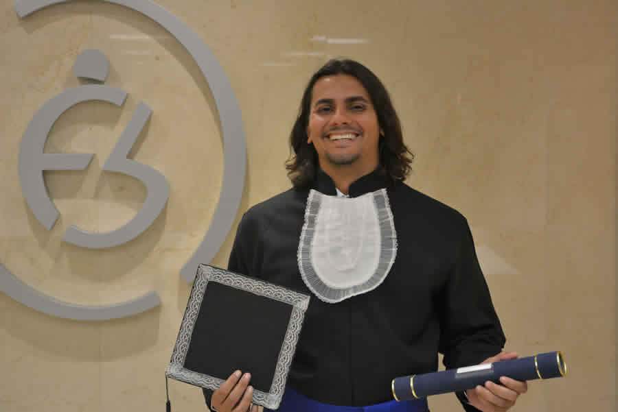 David Luiz do Nascimento é diplomado em evento na Matriz da ENS, no Rio de Janeiro (RJ) - Foto: João Vitor Silva (Comunicação ENS)