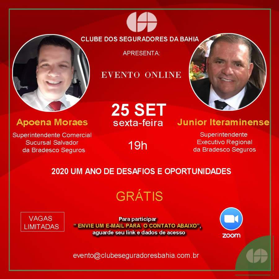 Clube dos Seguradores da Bahia promove transmiss&atilde;o com executivos da Bradesco Seguros