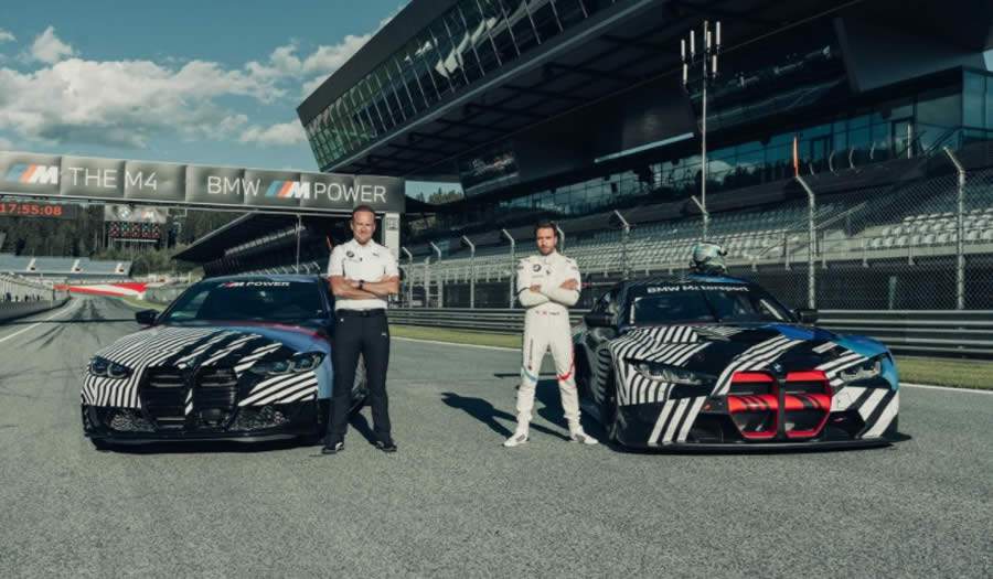 Das estradas para a pista de corrida: BMW M4 Coup&eacute; e BMW M4 GT3 aparecem pela primeira vez durante a MotoGP