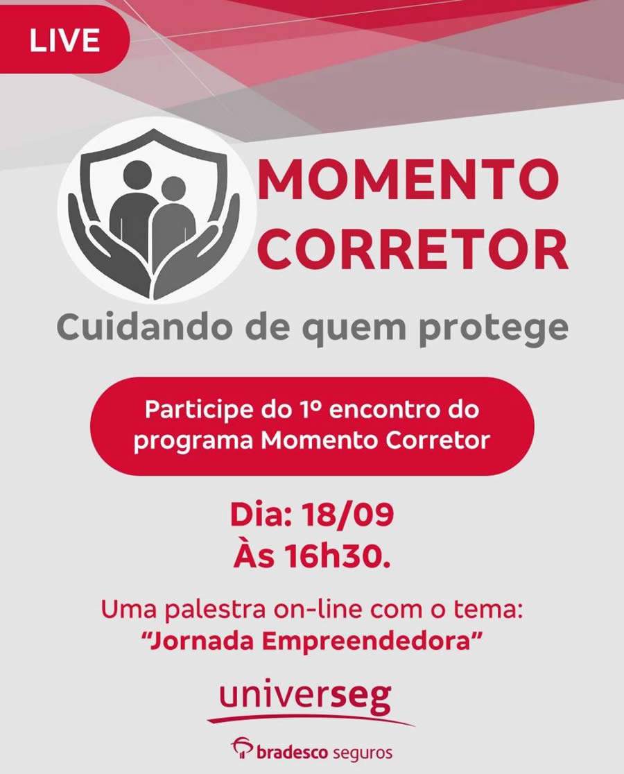 Palestra online inaugura nova iniciativa Momento Corretor do Bradesco Seguros