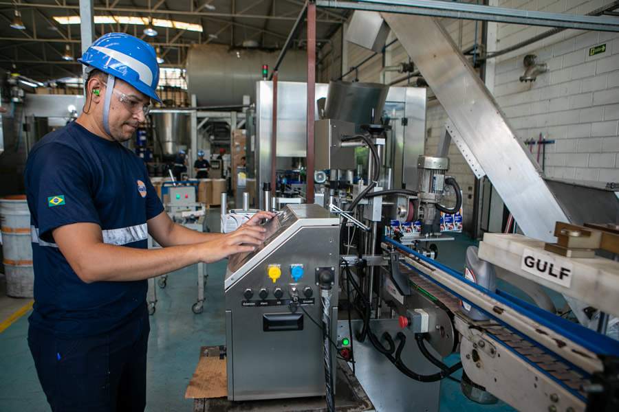 Fábrica Gulf Oil Brasil produção